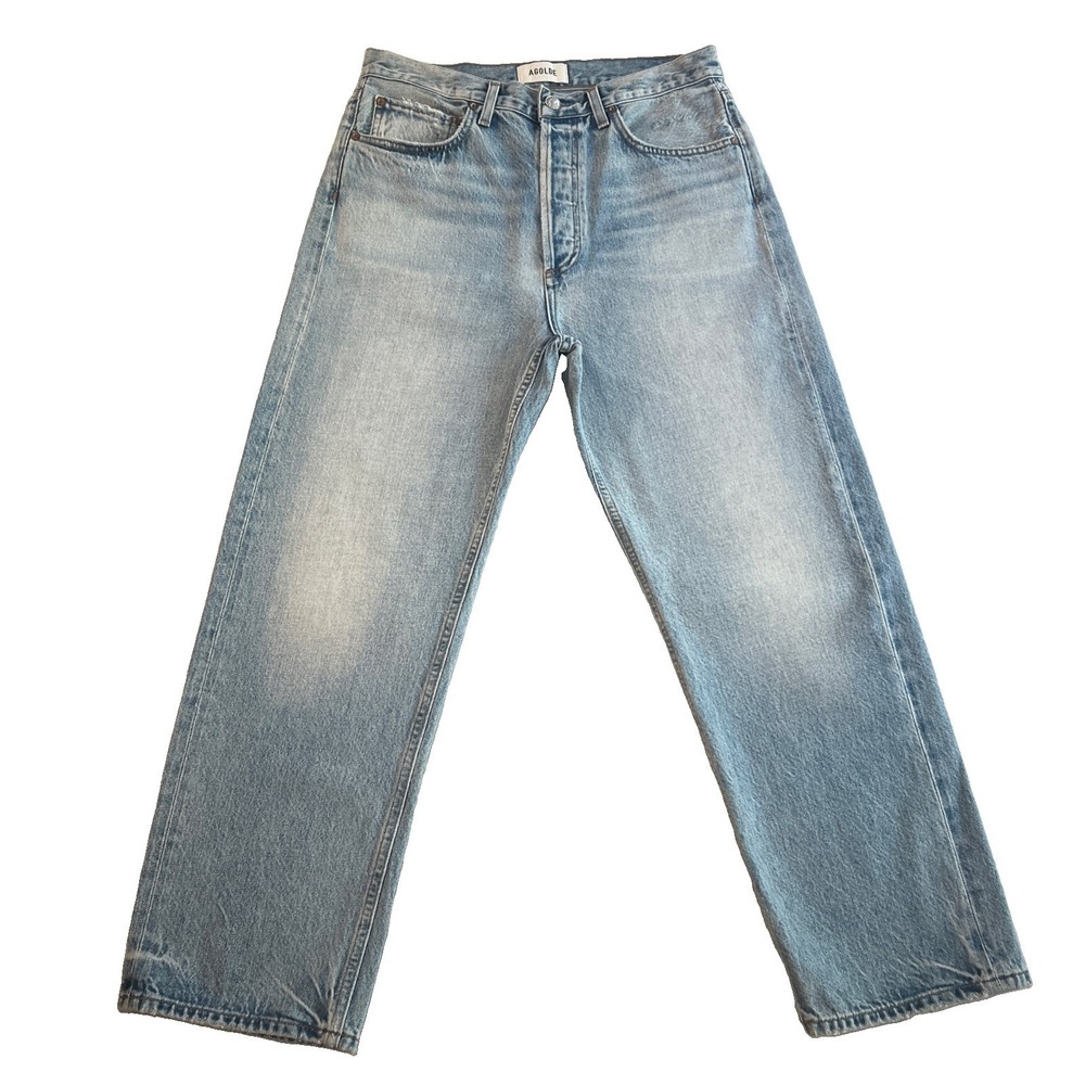 AGOLDE 90's Crop Jeans Women's 27 Light Wash Mid Rise Loose Straight